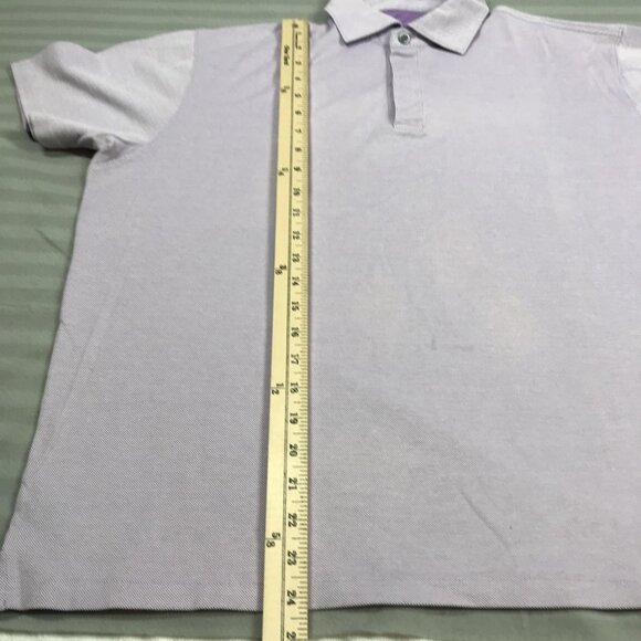 Ermenegildo Zegna Polo Shirt Mens XL Lavender Purple Cotton Pique Short Sleeve - Picture 7 of 9